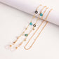 Glasses Jewelry Drip Oil Color Heart Geometric Flower Mask Accessories Glasses Chain Female