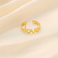 Fashion Simple Versatile Stainless Steel Ring Irregular Open Ring Ladies Ring Jewelry
