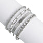 Jewelry Punk Exaggerated Geometric Bracelet Bracelet Four-piece Set Retro Metal Stacked Hand Jewelry Female