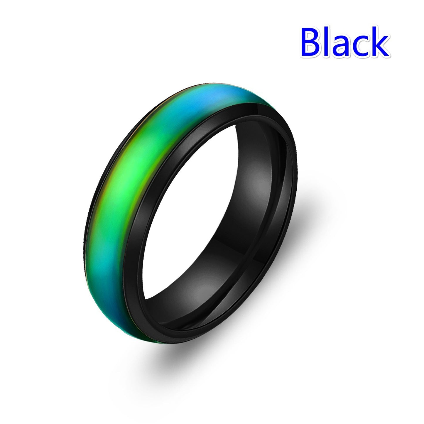 Explosive Style Temperature Sensitive Color Changing Stainless Steel Ring Couple Ring Jewelry Love Fashion Jewelry