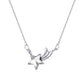 Simple and cold zircon pendant necklace fashion five-pointed star key cat clavicle chain niche design