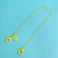 Children's mask chain glasses chain cartoon bear claw color transparent acrylic mask chain anti-lost lanyard 48cm