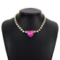 N7729 Exaggerated Creative Clavicle Chain Female Luxury Glass Diamond Heart Pendant Necklace