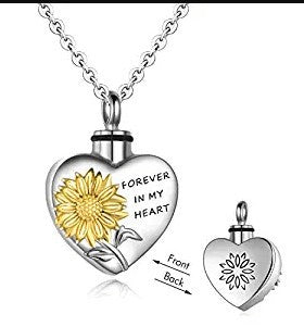 Japanese animal pet remains commemorative heart-shaped pendant can open crystal urn necklace jewelry