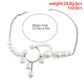 Jewelry niche heart-shaped portrait multi-variety necklace creative water drop imitation pearl weaving temperament necklace