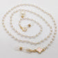 Simple four-leaf clover pearl glasses chain mask chain hanging chain non-slip anti-glasses sunglasses decorative pendant