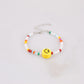 Jewelry female worker threading rice beads smiley face necklace super fairy fashion short necklace clavicle chain