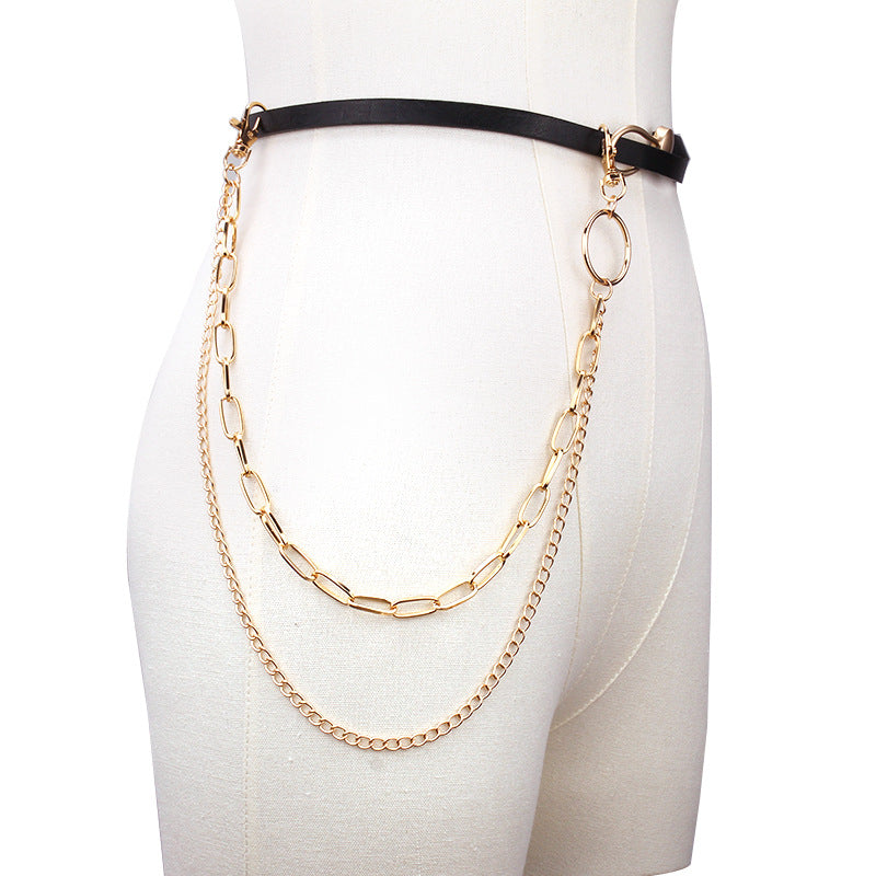 Creative Jewelry Santa Claus Fawn Pendant Waist Chain Trend Versatile Body Chain Pants Chain