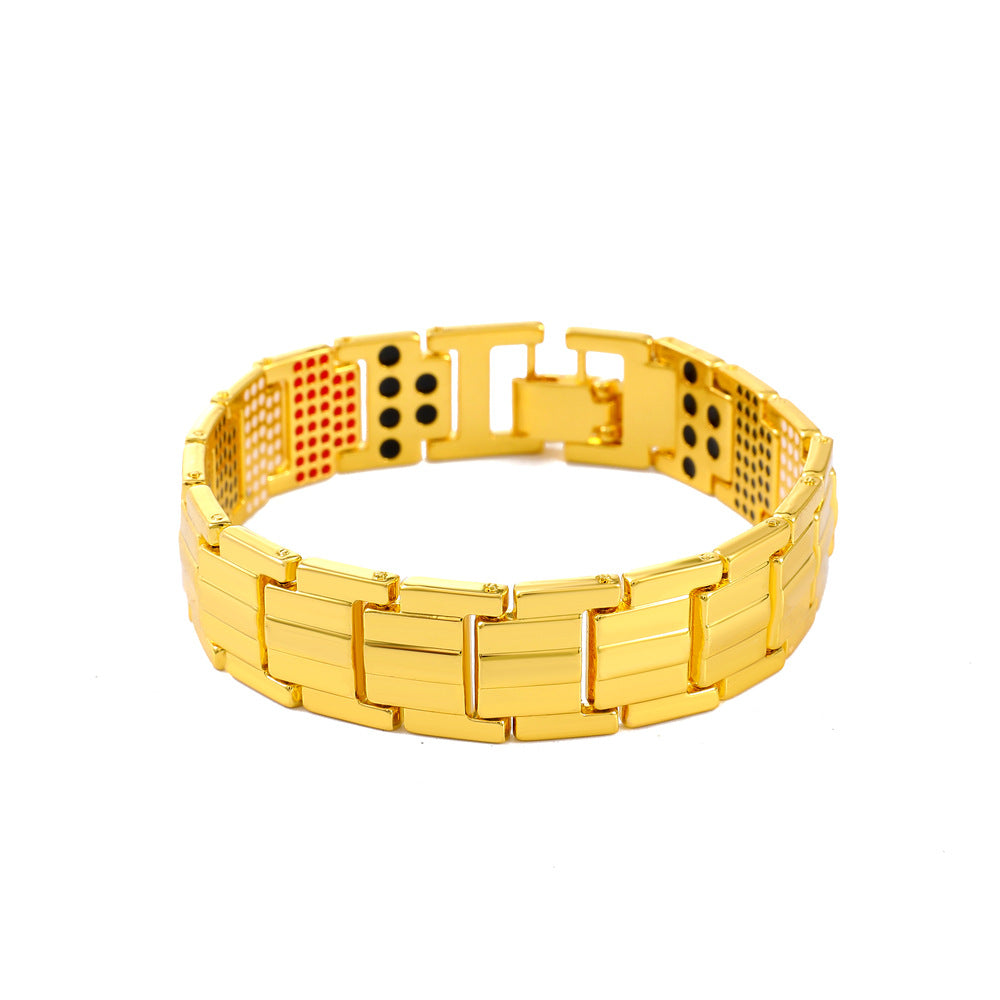 Retro Metal Magnet Bracelet Same Style Black Detachable Energy Bracelet Couple Accessories