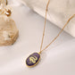 Niche Design Sense Personality Fashion Irregular Ellipse Resin Sun DIY Handmade Necklace