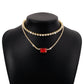 N1691 Niche Double-layer Claw Chain Necklace Baroque Retro Palace Light Luxury Fashion Rhinestone Necklace