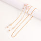 Mask hanging chain glasses chain imitation pearl mask chain color zircon metal glasses chain