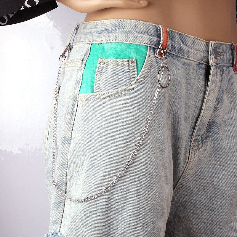 Rock Metal Ring Pants Chain Punk Chain Trendy Personalized Belt Versatile Clothing Accessories