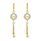 ins diamond tassel earring fashion temperament niche design metal geometric letter heart earring earrings