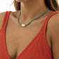 Jewelry Personality Shaped Imitation Pearl Beaded Necklace Simple Irregular Rice Holiday Bead Necklace Female