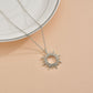 Fashion Alloy Pendant Necklace Women Retro Sunflower Clavicle Chain Accessories