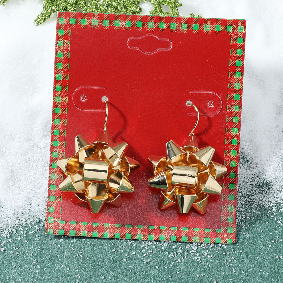 Christmas series earrings cartoon cute dripping oil simulation snow elk earrings autumn and winter