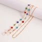 Glasses mask accessories Painted dripping oil flower glasses chain mask ornaments crystal glasses lanyard mask rope