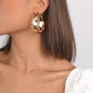 E1957 Frosty Metal Geometric Earrings Glossy Bump Irregular Fashion Earrings Exaggerated Earrings