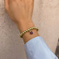 B1585 Hand Decoration Simple Beaded Elastic Geometric Bracelet Rhinestone Small Fresh Girly Bracelet