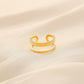 Fashion Simple Versatile Stainless Steel Ring Irregular Open Ring Ladies Ring Jewelry