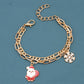 Ins holiday jewelry simple double layer bracelet pendant Christmas jewelry