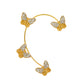 Mori Super Fairy Diamond Butterfly Ear Hanging Earbone Clip Fashion Temperament Niche Design No Pierced Ear Clip Versatile Earrings