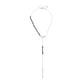 Jewelry Long Tassel Pendant Necklace Femininity Y-shaped Love Black Gemstone Necklace