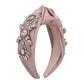 F3929 exaggerated headband women's wide-brimmed rhinestone temperament geometric hairpin baroque knotted retro headband
