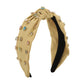F221 wide-brimmed fabric headband fashion stained glass diamond knotted headband versatile hair accessories