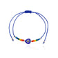 Jewelry color millet beads heart-shaped devil's eye braided bracelet female ins bracelet