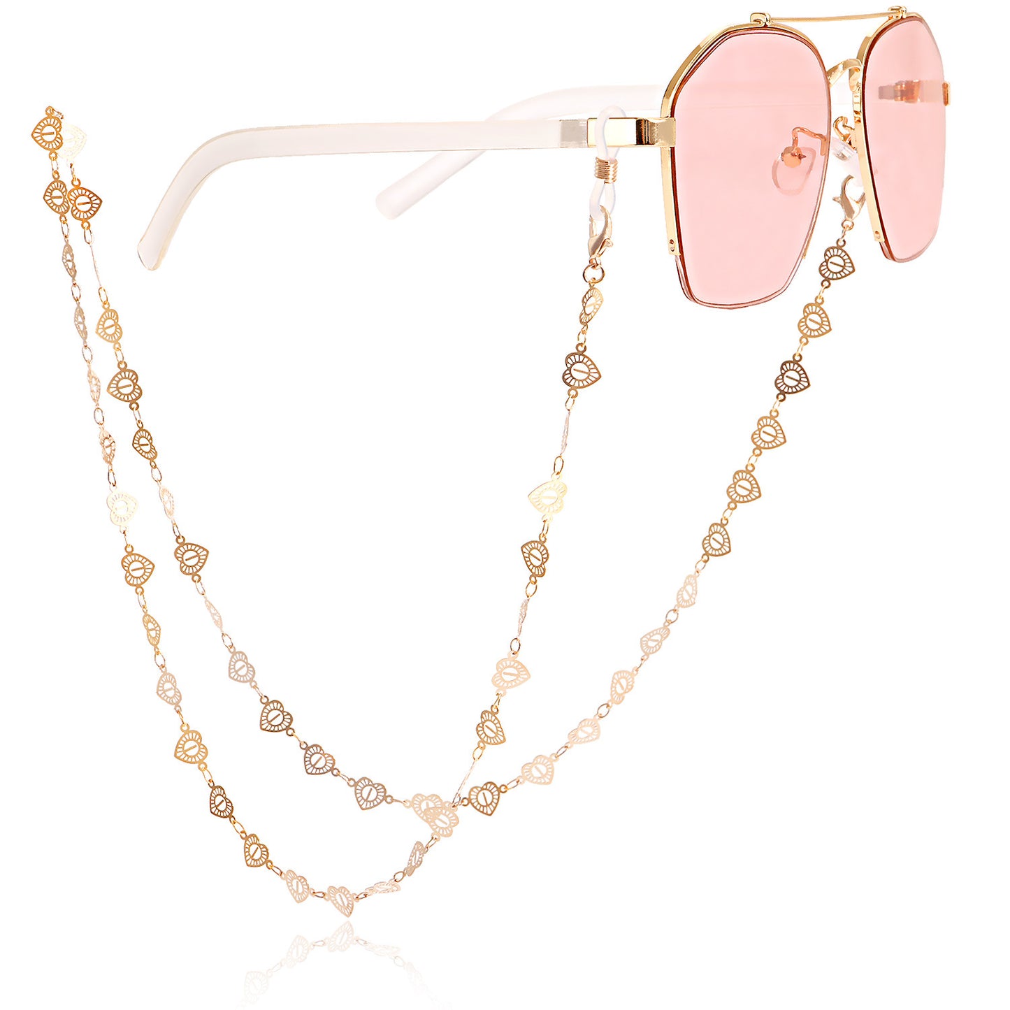 Glasses Jewelry Trend Sunglasses Glasses Chain Ornament Heart Mask Hanging Chain Non-slip Accessories