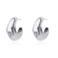 Ins geometric C-shaped hoop earrings female retro exaggerated personality metal braided earrings punk hip-hop earrings