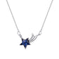 Simple and cold zircon pendant necklace fashion five-pointed star key cat clavicle chain niche design