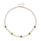 Jewelry Simple Acrylic Devil's Eye Stitching Clavicle Chain Retro Imitation Pearl Beaded Necklace