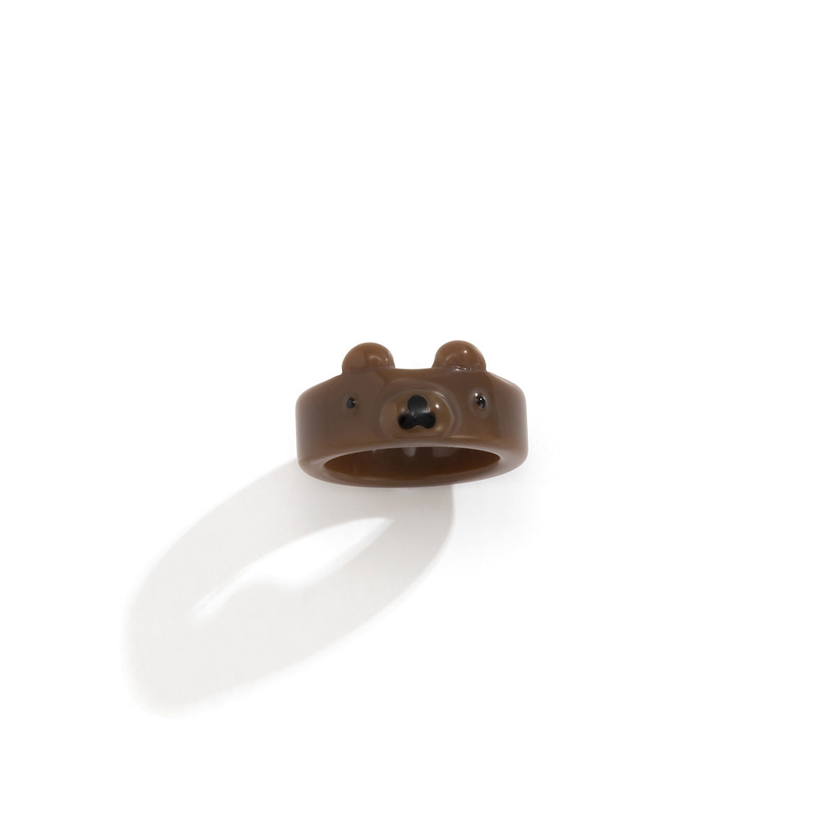 Jewelry simple octopus bear animal resin ring candy color cartoon three-dimensional ring