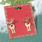 Christmas series earrings cartoon cute dripping oil simulation snow elk earrings autumn and winter