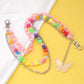 Multi-layer ins colorful flower beads string pink butterfly street shooting waist chain fashion hip-hop pants chain body chain