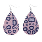 Jewelry Leopard Combination Leather Earrings Female Valentine's Day Fashion PU Earrings