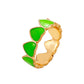 Ins net red color love ring retro personality trend drop nectarine peach heart ring cute fun tail ring
