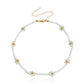 Jewelry Bohemian Imitation Pearl Handwoven Beaded Flower Necklace Female Baby Bead Necklace