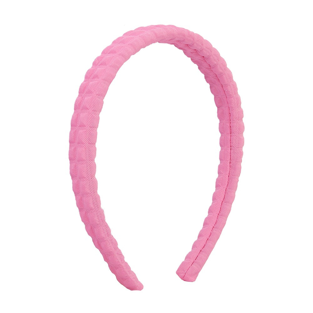 F3863 Xiaohongshu fashion net red hair card spring and summer candy color girl hair accessories solid color fabric headband