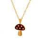 Internet celebrity ins alloy color drop oil mushroom necklace fashion temperament simple necklace female
