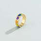 Jewelry sweet cool macaron color drop nectarine heart ring simple star-shaped opening ring female