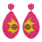 E1671 Ethnic Fashion Earrings Bohemian Vacation Leisure Earrings Sun Flower Contrasting Color Earrings