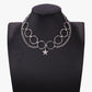 Jewelry Personality Creative Hollow Ring Chain Necklace Female Simple Diamond Pentagram Pendant Necklace