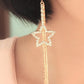 Fashion Square Tassel Earrings Long Diamond Rhinestone Ear Wire Sweet Earrings Jewelry