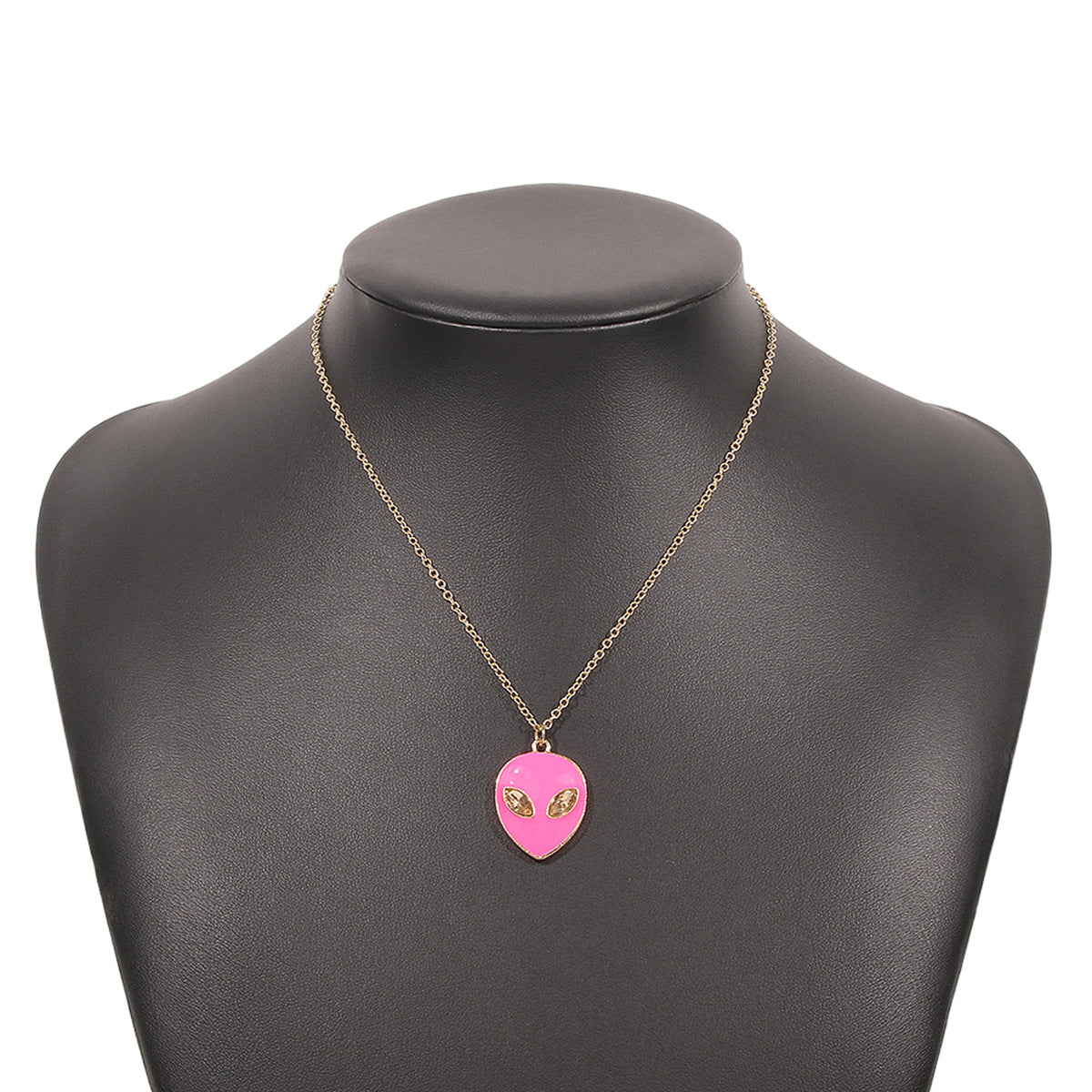 N9349 Personalized Oil Drop Necklace Colorful Water Drop Alien Necklace Creative Retro Creative Pendant