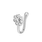 Flower zircon nose ring metal U-shaped micro-inlaid non-piercing nose nail simple piercing jewelry