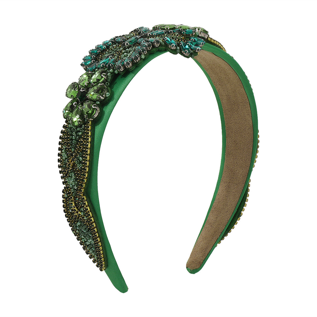 F469 Exaggerated Palace Headband Rice Bead Rhinestone Butterfly Flower Temperament Dinner Retro Light Luxury Headband